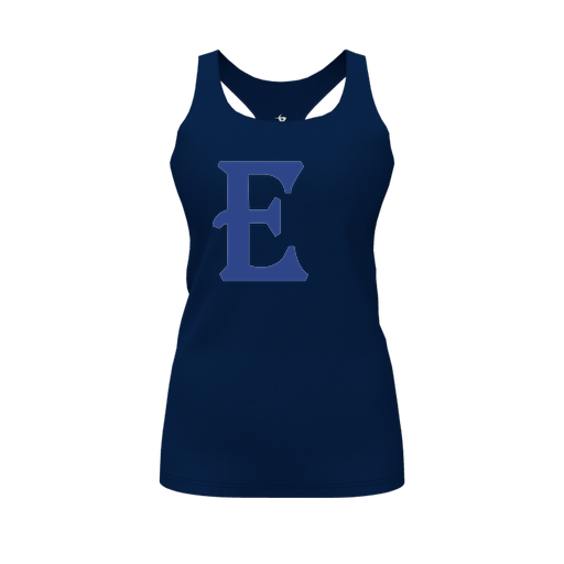 [CUS-DFW-RCBK-PER-NVY-FYS-LOGO1] Racerback Tank Top (Female Youth S, Navy, Logo 1)