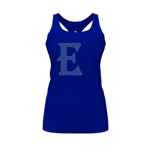 [CUS-DFW-RCBK-PER-RYL-FYS-LOGO1] Racerback Tank Top (Female Youth S, Royal, Logo 1)