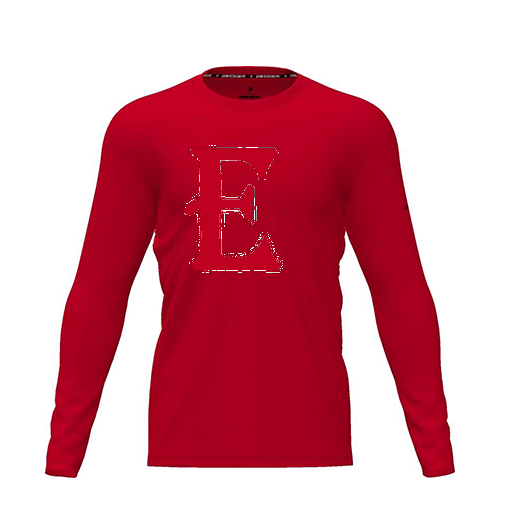 [CUS-DRIF-TEES-PER-CNK-LSL-RED-YXS-LOGO1] Dri Fit Performance T-Shirt (Youth XS, Red, Logo 1, Long Sleeve)