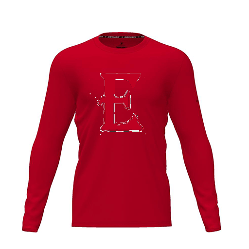 [CUS-DRIF-TEES-PER-CNK-LSL-RED-YXS-LOGO2] Dri Fit Performance T-Shirt (Youth XS, Red, Logo 2, Long Sleeve)