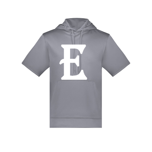 [6871.059.S-LOGO2] Men's Dri Fit Short Sleeve Hoodie (Adult S, Gray, Logo 2)