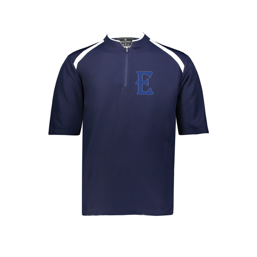 [229581-AS-NVY-LOGO1] Men's Dugout Short Sleeve Pullover (Adult S, Navy, Logo 1)