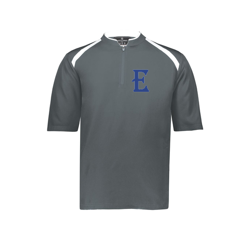 [229581-AS-GRY-LOGO1] Men's Dugout Short Sleeve Pullover (Adult S, Gray, Logo 1)