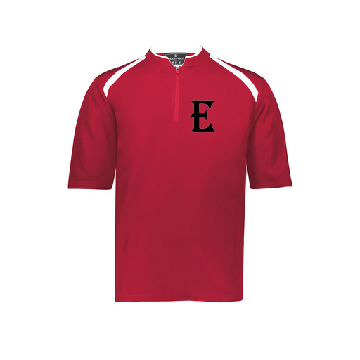 [229581-AS-RED-LOGO3] Men's Dugout Short Sleeve Pullover (Adult S, Red, Logo 3)