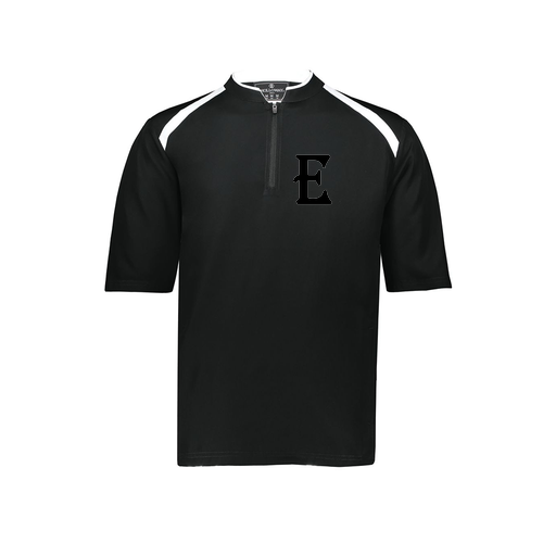 [229681-YS-BLK-LOGO3] Youth Dugout Short Sleeve Pullover (Youth S, Black, Logo 3)