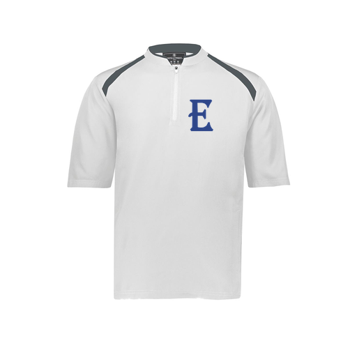[229681-YS-WHT-LOGO1] Youth Dugout Short Sleeve Pullover (Youth S, White, Logo 1)