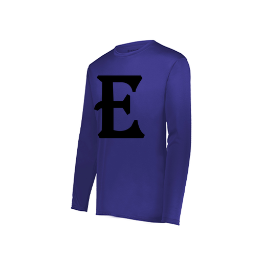 [222822.747.XS-LOGO3] Men's LS Smooth Sport Shirt (Adult XS, Purple, Logo 3)