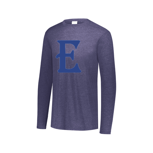 [FTLCUBNV-AXS-LOGO1] Decker Men's Tri-Blend T-Shirt - Long Sleeve (Adult XS, Navy, Logo 1)
