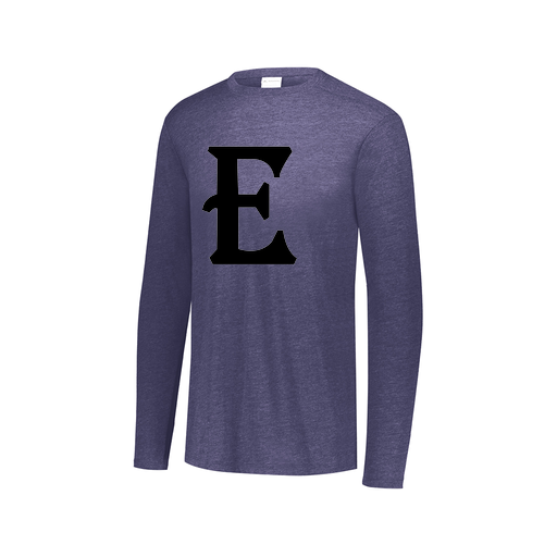 [FTLCUBNV-AXS-LOGO3] Decker Men's Tri-Blend T-Shirt - Long Sleeve (Adult XS, Navy, Logo 3)