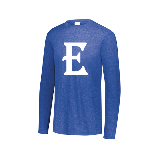 [FTLCUBRY-AXS-LOGO2] Decker Men's Tri-Blend T-Shirt - Long Sleeve (Adult XS, Royal, Logo 2)