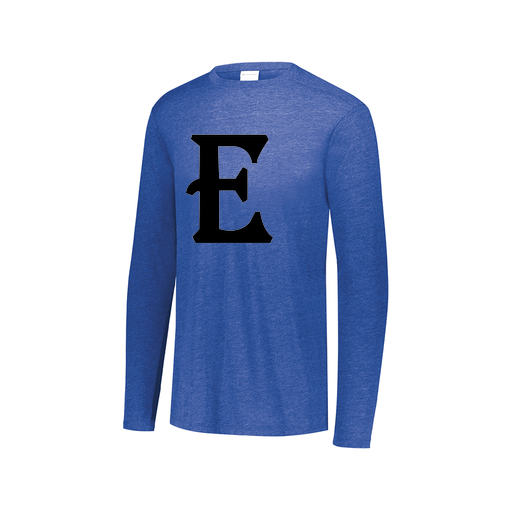 [FTLCUBRY-AXS-LOGO3] Decker Men's Tri-Blend T-Shirt - Long Sleeve (Adult XS, Royal, Logo 3)