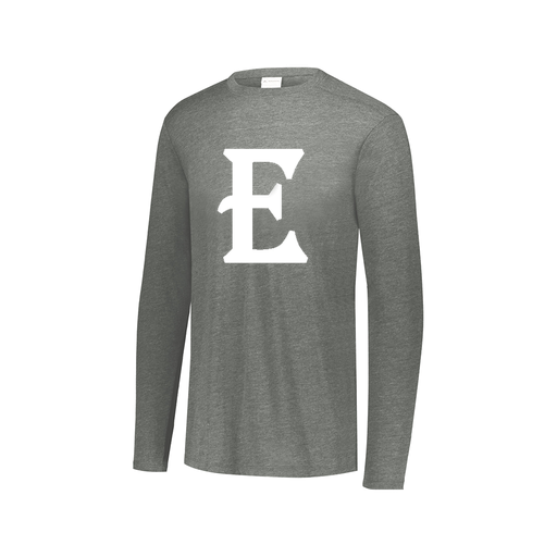 [FTLCUBGY-AXS-LOGO2] Decker Men's Tri-Blend T-Shirt - Long Sleeve (Adult XS, Gray, Logo 2)