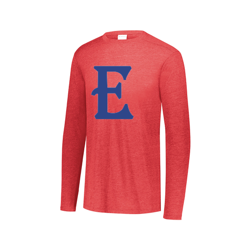 [FTLCUBRD-AXS-LOGO1] Decker Men's Tri-Blend T-Shirt - Long Sleeve (Adult XS, Red, Logo 1)