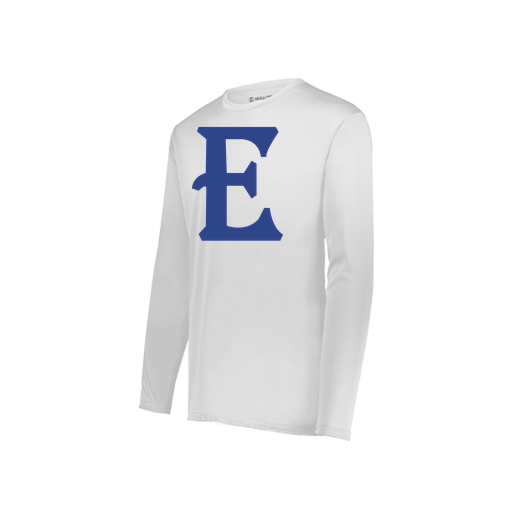 [222823.005.S-LOGO1] Youth LS Smooth Sport Shirt (Youth S, White, Logo 1)