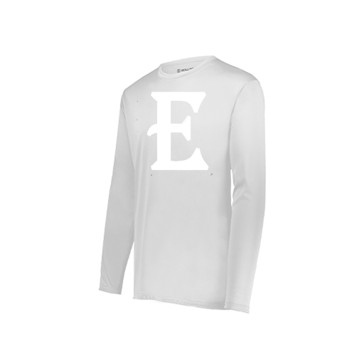 [222823.005.S-LOGO2] Youth LS Smooth Sport Shirt (Youth S, White, Logo 2)