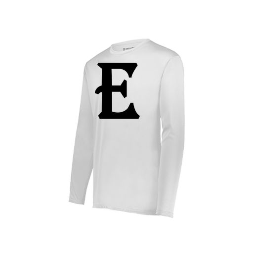 [222823.005.S-LOGO3] Youth LS Smooth Sport Shirt (Youth S, White, Logo 3)