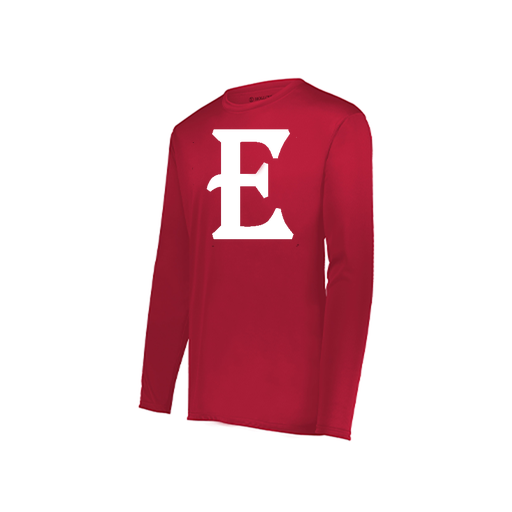 [222823.083.S-LOGO2] Youth LS Smooth Sport Shirt (Youth S, Red, Logo 2)