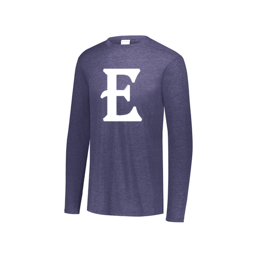 [FTLCUBNV-YS-LOGO2] Decker Youth Tri-Blend T-Shirt - Long Sleeve (Youth S, Navy, Logo 2)
