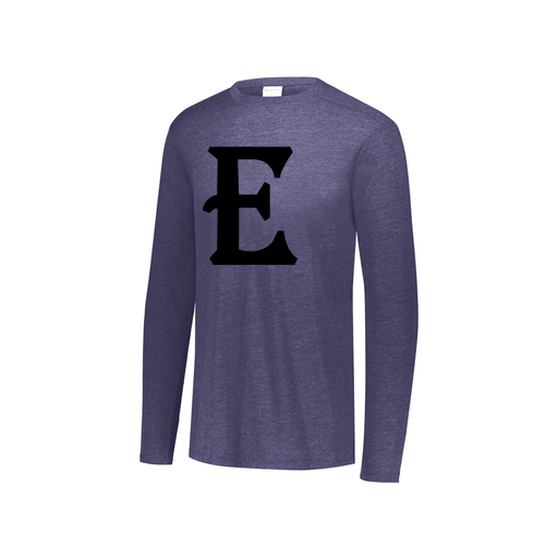 [FTLCUBNV-YS-LOGO3] Decker Youth Tri-Blend T-Shirt - Long Sleeve (Youth S, Navy, Logo 3)