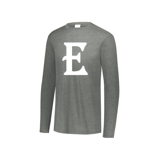 [FTLCUBGY-YS-LOGO2] Decker Youth Tri-Blend T-Shirt - Long Sleeve (Youth S, Gray, Logo 2)
