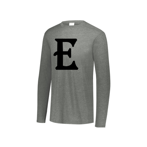 [FTLCUBGY-YS-LOGO3] Decker Youth Tri-Blend T-Shirt - Long Sleeve (Youth S, Gray, Logo 3)