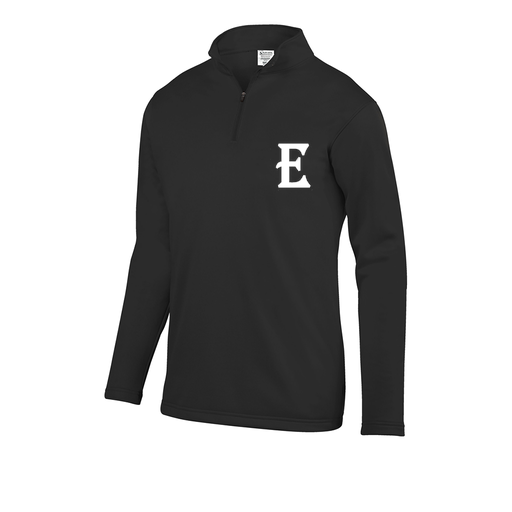 [FOLQFFBK-YS-LOGO2] Decker Youth FlexFleece 1/4 Zip (Youth S, Black, Logo 2)