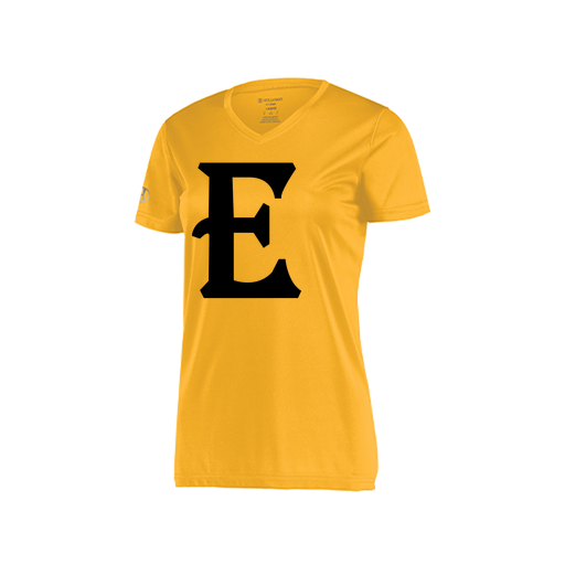 [222820.023.S-LOGO3] Ladies Movement Dri Fit Shirt (Female Adult S, Athletic Gold, Logo 3)