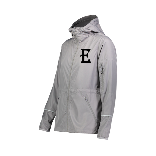 [229782.009.XS-LOGO3] Ladies Packable Full Zip Jacket (Female Adult XS, Silver, Logo 3)