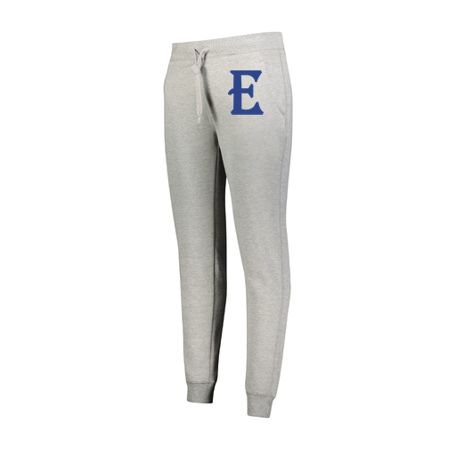 [229748.017.XS-LOGO1] Ladies 60/40 Fleece Jogger (Female Adult XS, Silver, Logo 1)