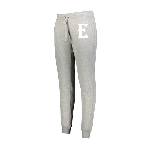 [229748.017.XS-LOGO2] Ladies 60/40 Fleece Jogger (Female Adult XS, Silver, Logo 2)