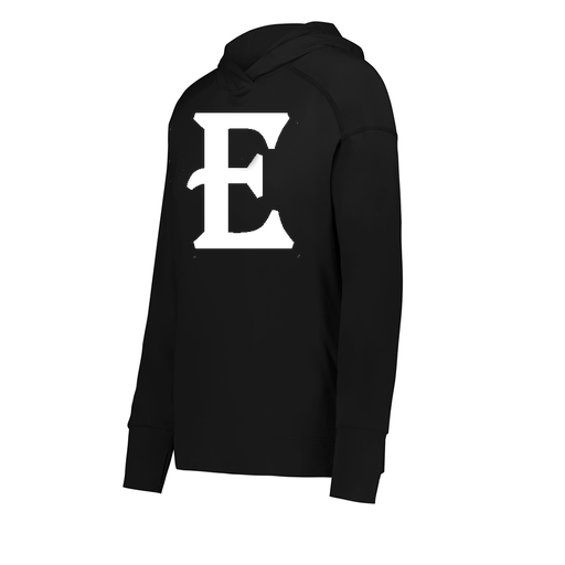 [222798.080.XS-LOGO2] Ladies Ventura Thin Knit Hoodie (Female Adult XS, Black, Logo 2)