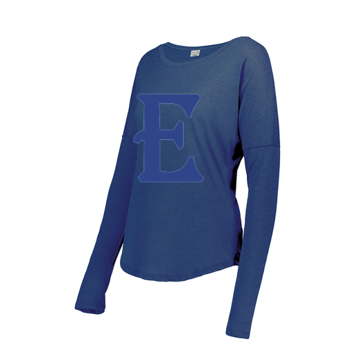 [FTLCUBRY-FAXS-LOGO1] Decker Women's Tri-Blend T-Shirt - Long Sleeve (Female Adult XS, Royal, Logo 1)