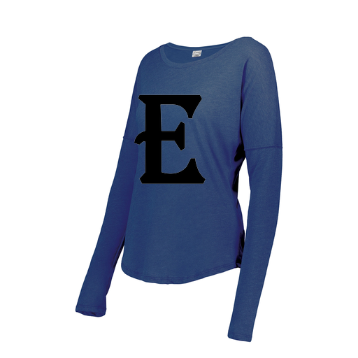 [FTLCUBRY-FAXS-LOGO3] Decker Women's Tri-Blend T-Shirt - Long Sleeve (Female Adult XS, Royal, Logo 3)