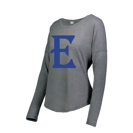[FTLCUBGY-FAXS-LOGO1] Decker Women's Tri-Blend T-Shirt - Long Sleeve (Female Adult XS, Gray, Logo 1)