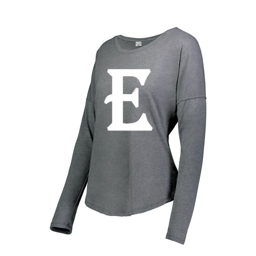 [FTLCUBGY-FAXS-LOGO2] Decker Women's Tri-Blend T-Shirt - Long Sleeve (Female Adult XS, Gray, Logo 2)