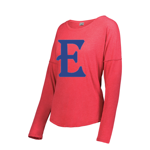 [FTLCUBRD-FAXS-LOGO1] Decker Women's Tri-Blend T-Shirt - Long Sleeve (Female Adult XS, Red, Logo 1)