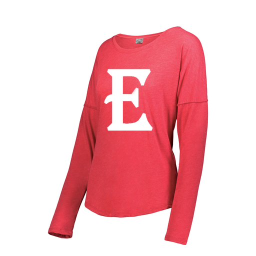 [FTLCUBRD-FAXS-LOGO2] Decker Women's Tri-Blend T-Shirt - Long Sleeve (Female Adult XS, Red, Logo 2)